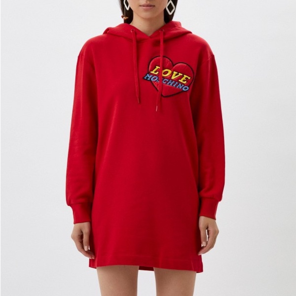 Love Moschino Red Heart Logo Dress